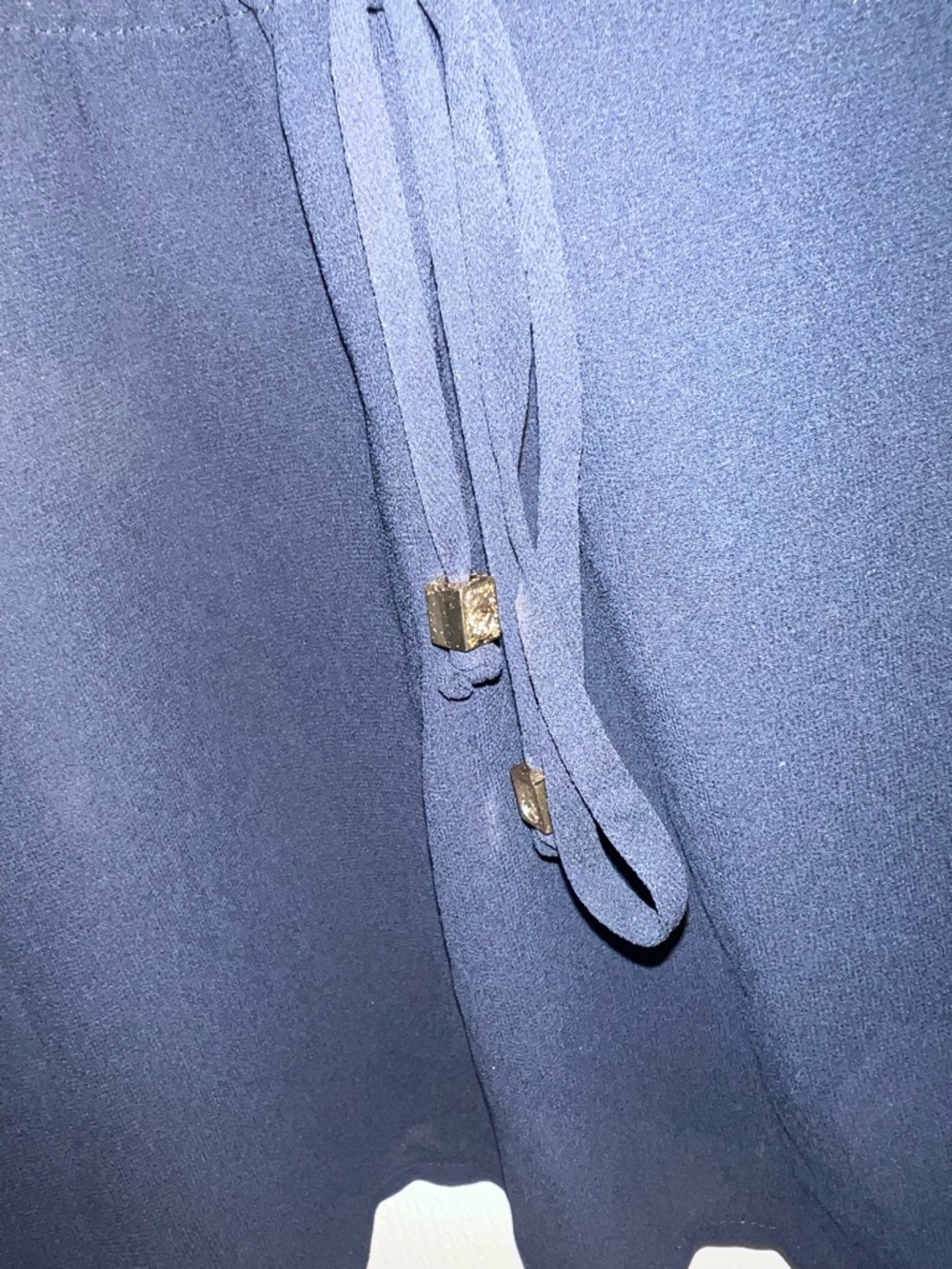 Michael Kors Navy Blue Swim Coverup with Gold Accents